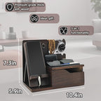 3-in-1 Wood Phone Docking Station Organizer - Image 3