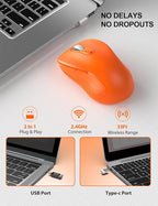 Trueque Wireless Mouse for Laptop, 2.4GHz Ergonomic Computer Mouse - Image 2