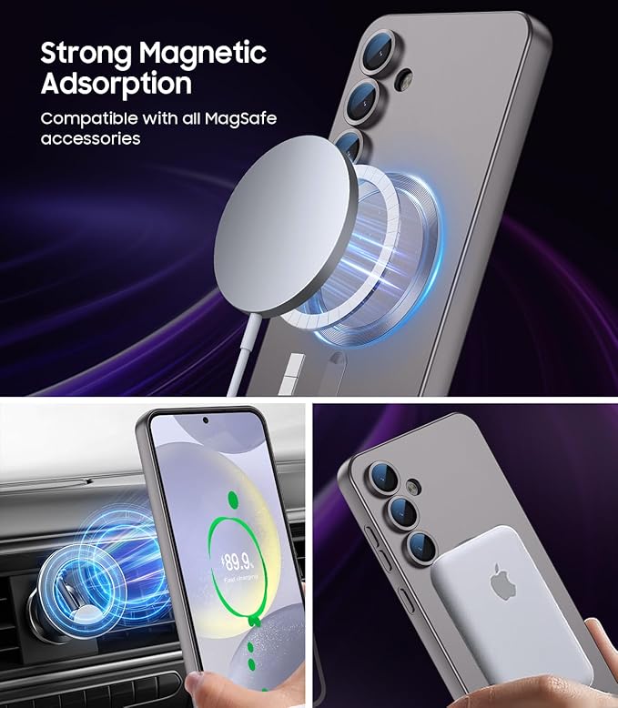 Magnetic for Samsung Galaxy S24 Plus Case Slim Soft Silicone Bumper Shockproof - Image 3