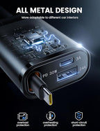 Lamicall Retractable Car Charger USB C Fast Charging 57W Type C Car Phone - Image 8