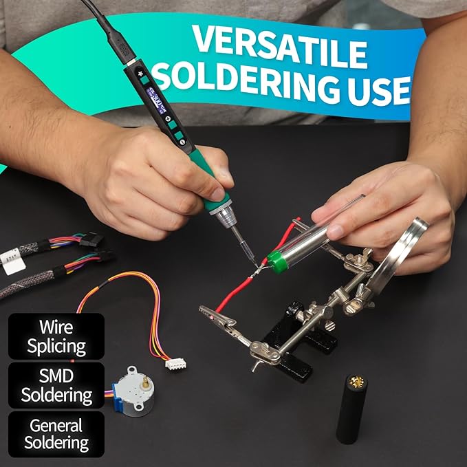 YIHUA 928D-IV Soldering Iron Pen Kit DC 65W Support PD QC, Type C Portable - Image 4