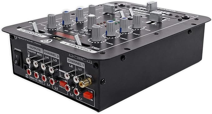 Rockville RDJ2 2-Channel DJ Mixer USB Playback, Cue Monitor, 4 Line Inputs - Image 3