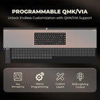 WK84 USB-C Wired Wooden Mechanical Keyboard, 75% Layout 84 Keys, RGB Backlit - Image 5