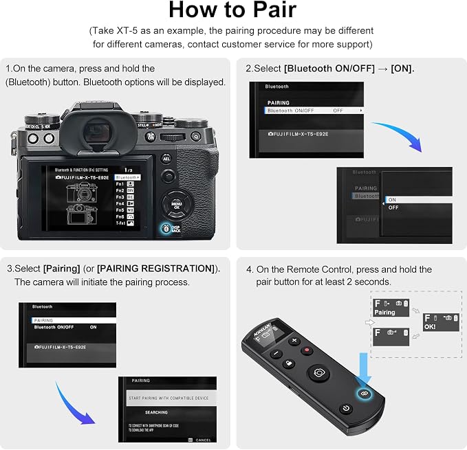 for Fuji Camera Rechargeable Shutter Release, AODELAN Wireless Remote Control - Image 8