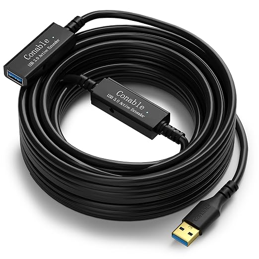 USB 3.0 Active Extension Cable 30 Feet, Long USB Type-A Male to Female Extender by Conable