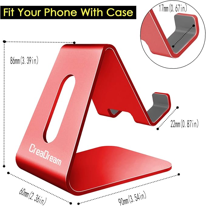 CreaDream Cell Phone Stand, Aluminum Desktop Stand Compatible - Image 5