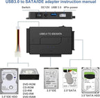 USB 3.0 to SATA IDE Hard Drive Reader, YINNCEEN External Hard Drive Ultra - Image 4