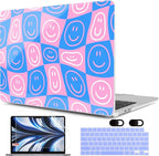 MEEgoodo Case for MacBook Air M4/M3/M2 13.6 inch 2025 2024 2022, Fit Model by MEEgoodo