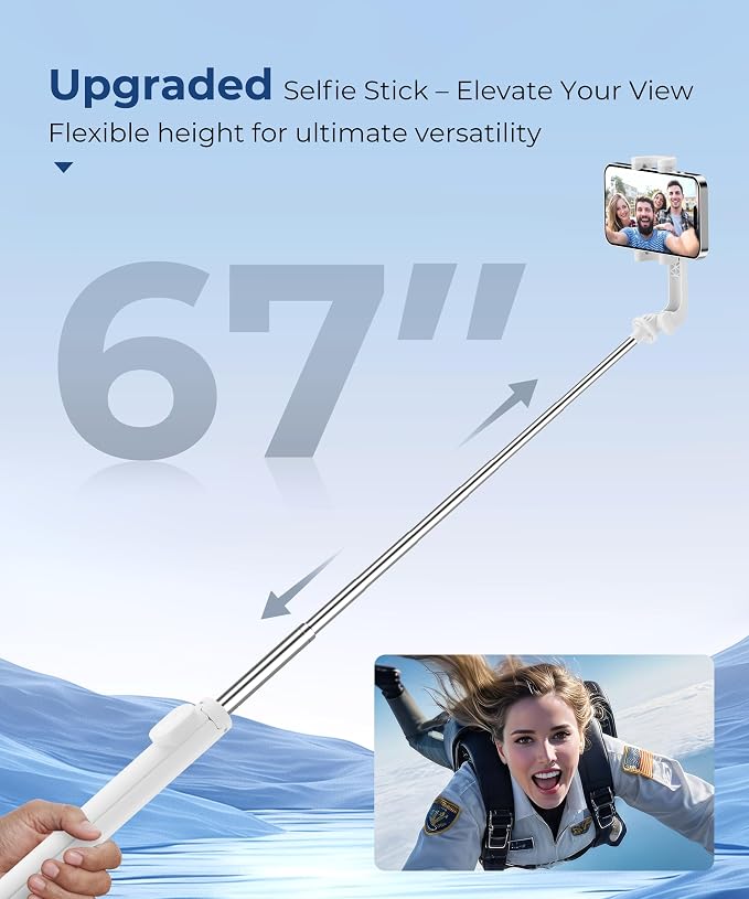 67‘’ Selfie Stick, Phone Tripod - Image 2