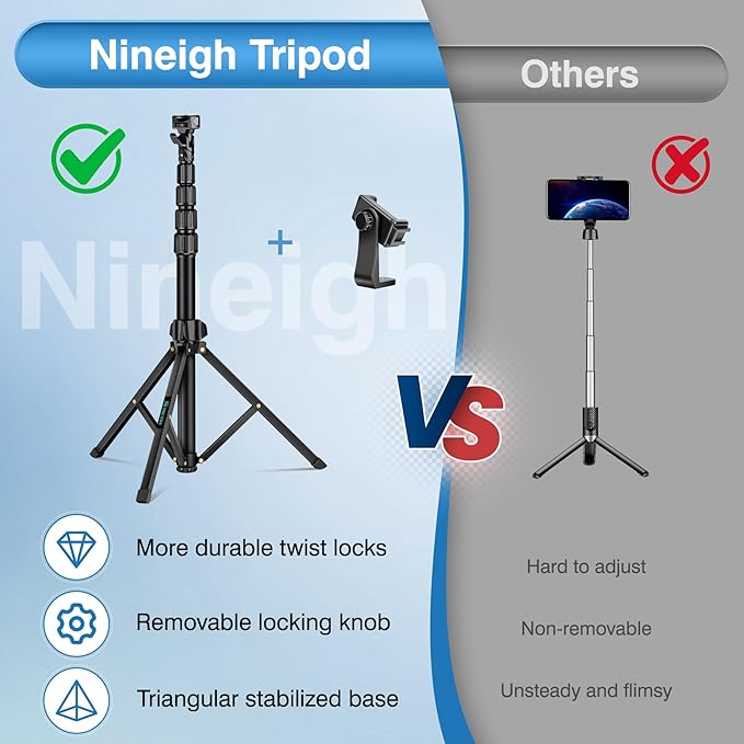 82" Tripod for iPhone, Phone Tripod Compatible - Image 8
