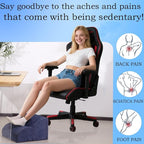Foot Rest for Under Desk at Work.Multifunctional 3-Tier Foot Stool, - Image 4