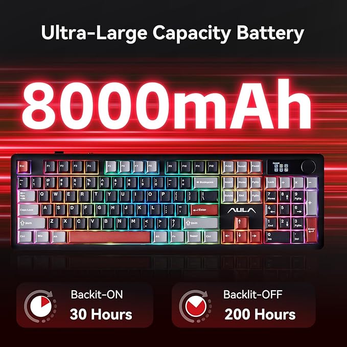 AULA F106 PRO Mechanical Wireless Keyboard, Gaming Keyboard - Image 4