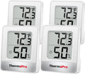 ThermoPro TP49 4 Pieces Digital Hygrometer Indoor Thermometer Humidity Meter by ThermoPro