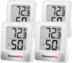 ThermoPro TP49 4 Pieces Digital Hygrometer Indoor Thermometer Humidity Meter by ThermoPro