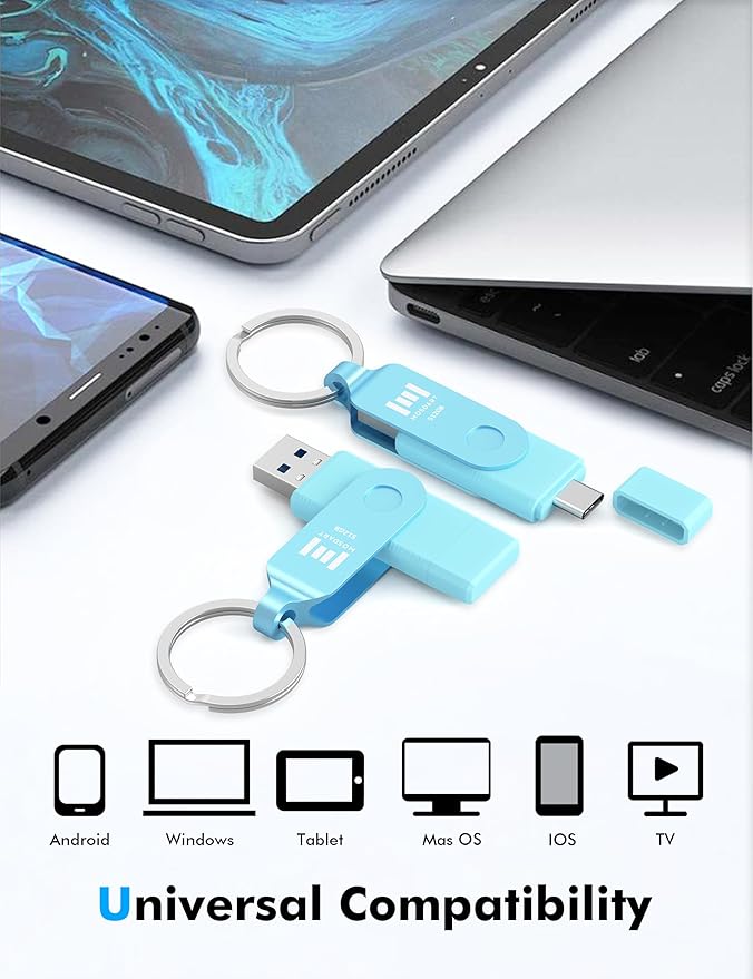MOSDART 512GB USB3.1 Fast Speed C and A Dual Flash Drive, exFAT Memory Stick - Image 3