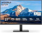 KOORUI 27 Inch QHD IPS Ultra-Thin Computer Gaming Monitor, 100Hz Refresh Rate by KOORUI