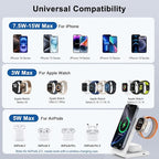 Wireless Charging Station with 20W USB C Adapter, 3 in 1 Magnetic Foldable - Image 3