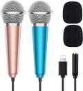 2PCS Mini Microphone for iPhone iPad Small ASMR Tiny Microphone for Voice Video by PoPvoice