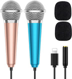 2PCS Mini Microphone for iPhone iPad Small ASMR Tiny Microphone for Voice Video by PoPvoice