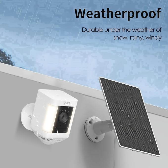Solar Panel Charger for Ring Stick Up Cam, Stick Up Cam Pro, Ring Spotlight Cam - Image 5