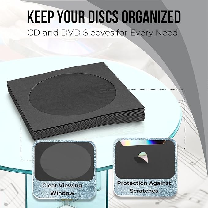 Flexzion DVD CD Sleeves 100 Pack - Image 5