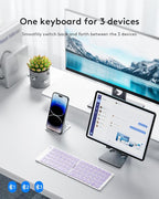 Samsers Bluetooth Foldable Keyboard, Wireless Portable Folding Keyboard - Image 2