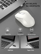 Trueque Wireless Mouse for Laptop, 2.4GHz Ergonomic Computer Mouse - Image 2
