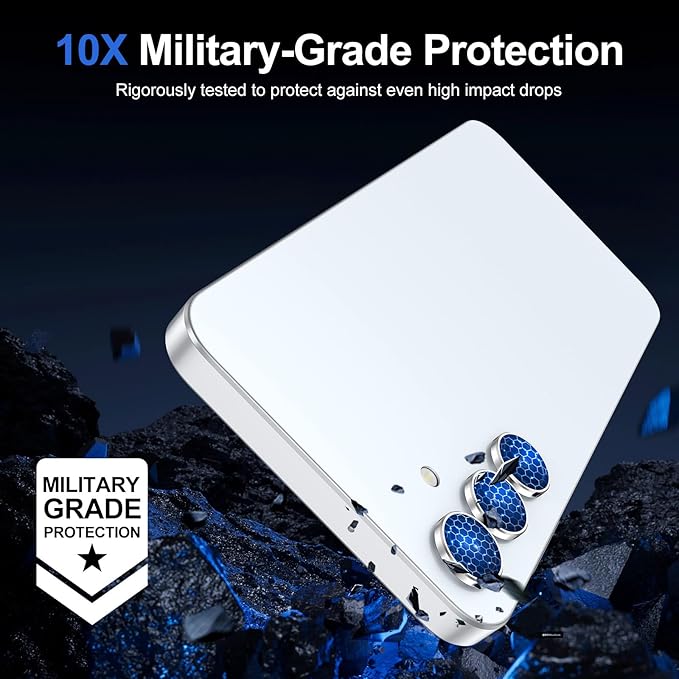 for Samsung Galaxy A16 Camera Lens Protector, Individual Metal Ring Tempered - Image 5