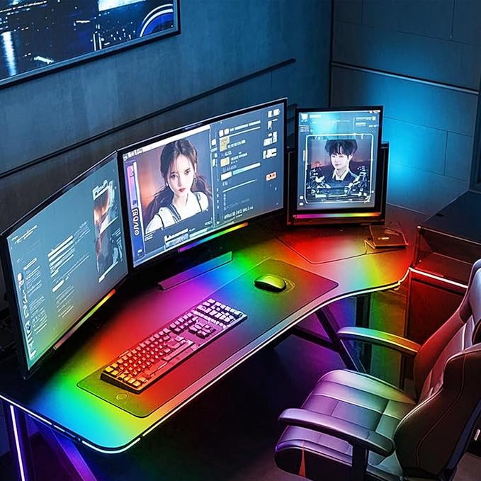 Generic 2-in-1 RGB Monitor Light Bar, RGB LED Gaming Atmosphere Light, USB - Image 2