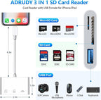 SD Card Reader for iPhone iPad, ADRUDY SD Card Reader - Image 2