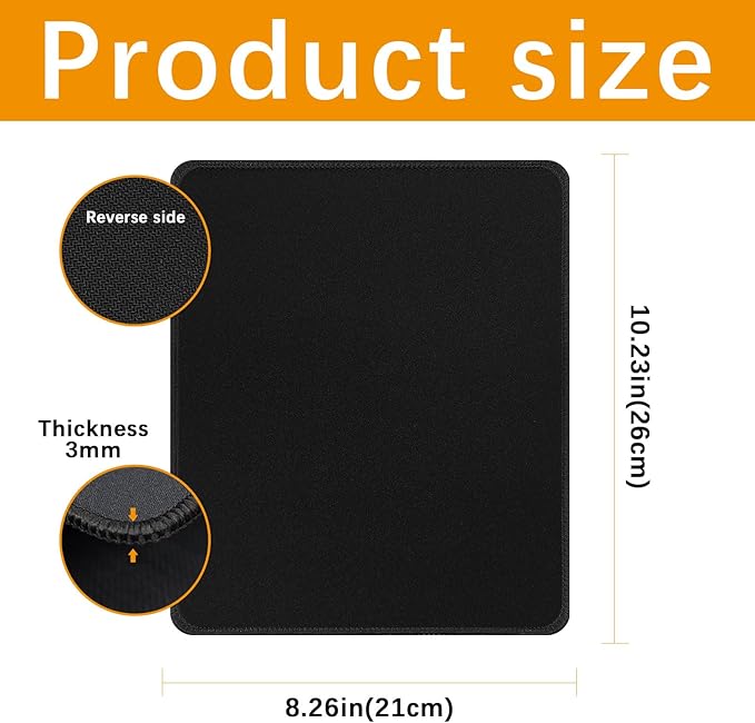 12 PCS Black Mouse pad Bulk - Image 2