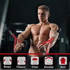 FitBeast Aluminum Exercise Handles & Lifting Straps Set - Image 5