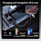 65W 4-in-1 Retractable Fast Charging Cable, 2M/6.5ft Spring Coiled USB-C to - Image 4