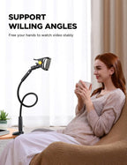 JOYROOM Gooseneck Phone Holder for Bed, Flexible Long Arm Phone Stand, 720° - Image 7