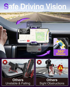 VANMASS Car Phone Holder Mount 2025 Upgraded Car Vent Phone Mount Clip - Image 3