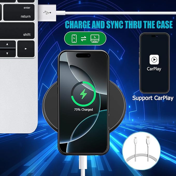 Battery Case iPhone 16 Pro, Upgraded 10000mAh Rechargeable Portable Extended - Image 6