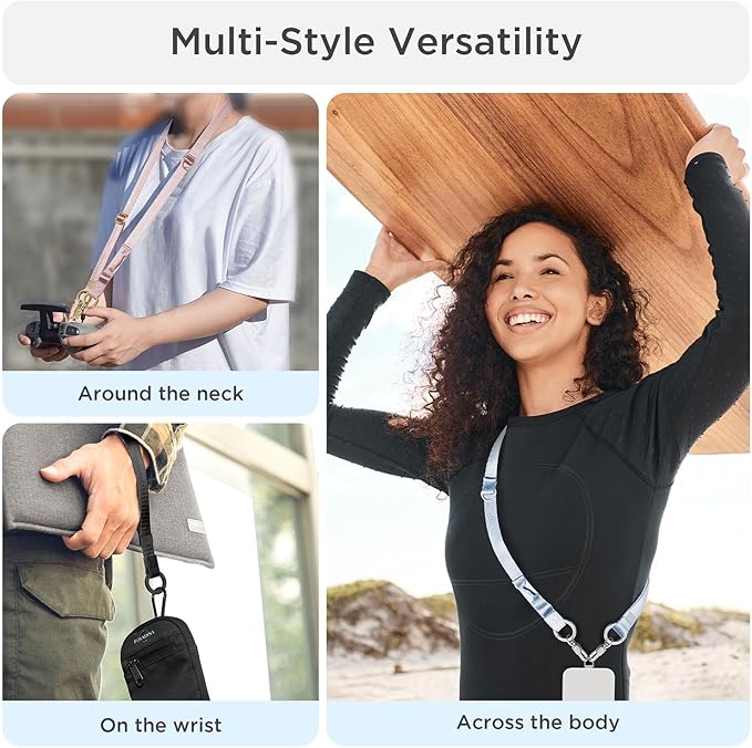 Phone Lanyard 2 in 1, Anti Theft Phone Strap Crossbody - Image 2