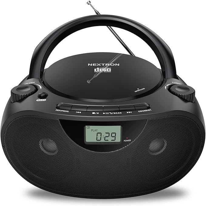 Nextron Portable CD Player Bluetooth Boombox by Unknown