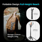 Auto Face Tracking Tripod & 360° Rotating Selfie Stick - Image 9