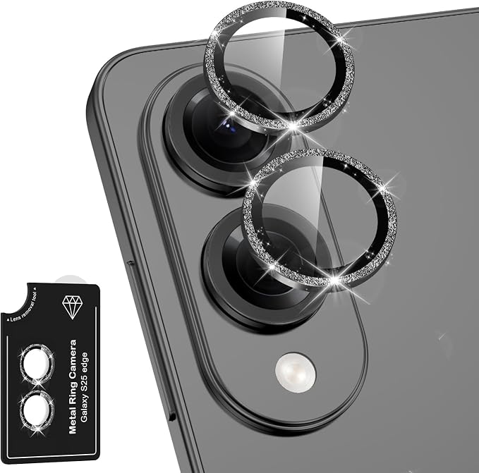 for Samsung Galaxy S25 Edge Camera Lens Protector, Individual Metal Ring by Btscase