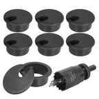 1-1/2" Black Desk Grommet with Bi-Metal Hole Saw, JTemgle Plastic Cable Hole by JTemgle