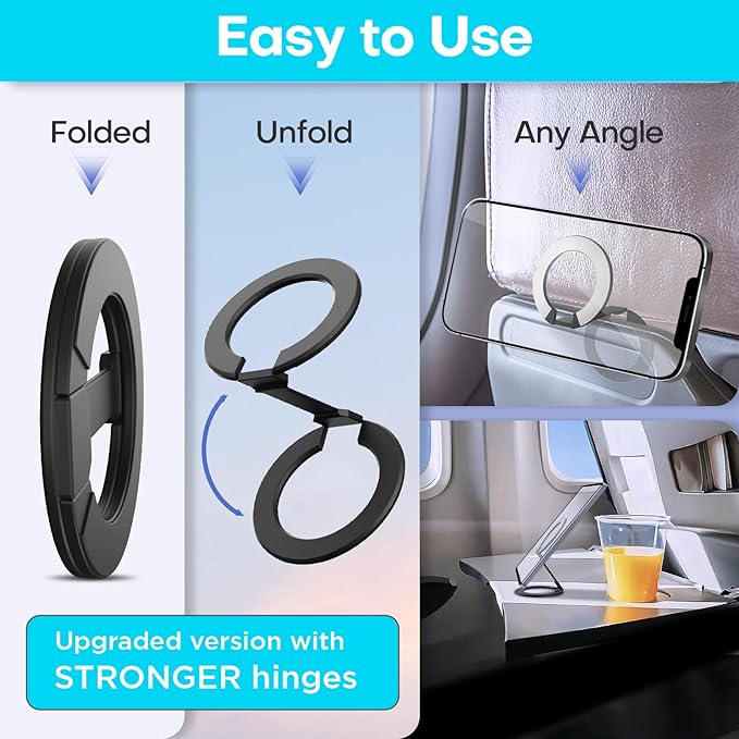 MCCHJoy Mini 2-Pack Universal in Flight Airplane Phone Holder, 360°Rotation - Image 5