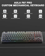 AULA F87 Pro Wireless Mechanical Keyboard, Tri-Mode BT5.0/2.4GHz/USB-C Hot - Image 2