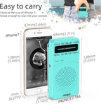 PRUNUS J-166 Portable Radio AM FM, Battery Operated Radio - Image 4