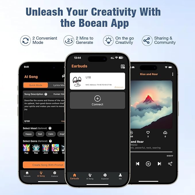 Boean Bluetooth Headphones, Wireless Headphones - Image 5