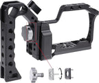 FocusFoto Camera Cage +Top/Side Handle Grip Kit, Aluminium Alloy Video - Image 5