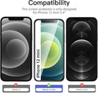 NEW'C 3 Pack Privacy for iPhone 12 Mini Screen Protector, Enhanced 28-Degree - Image 2