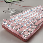 EWEADN TK100 Typewriter Keyboard Wired Mechanical Keyboard, 104 Keys Aesthetic by SEUNKWANG