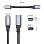 AGVEE 2 Pack 4 inch USB-C Female to Lightning Male Adapter, 30W Fast Charging - Image 7