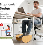 Amazer Bamboo Foot Rest for Under Desk at Work, 2-in-1 Reversible Rocking - Image 3